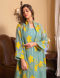 Robe camisole grise musulmane en maille Abaya
