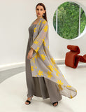 Robe camisole grise musulmane en maille Abaya