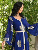 Robe abaya en mousseline de soie de taille supérieure à la mode