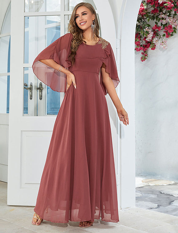 Robes de demoiselle d'honneur courtes droites hautes basses en mousseline
