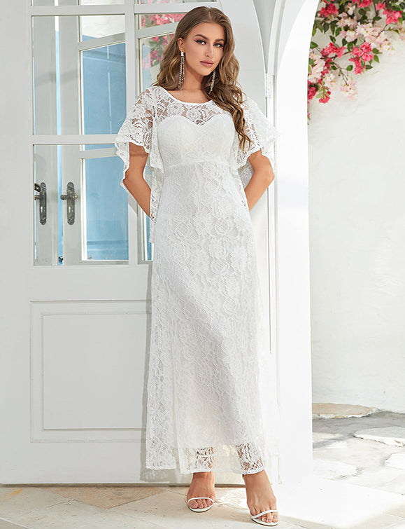 Robe en dentelle au tempérament élégant
