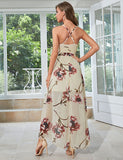 Robe longue d'été Robe imprimée sexy dos nu