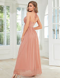 Robe dos nu brodée à taille haute