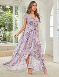 Robe d'été à sequins à manches courtes et col en V profond