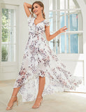 Robe d'été à sequins à manches courtes et col en V profond