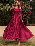 Robe de soirée Sexy Big Swing en dentelle avec traîne