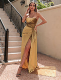 Robe de soirée sexy à bustier en velours coréen