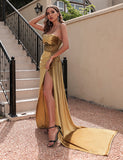 Robe de soirée sexy à bustier en velours coréen