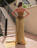 Robe de soirée sexy à bustier en velours coréen