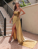 Robe de soirée sexy à bustier en velours coréen