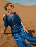 Robe décontractée à taille flottante Oman Abaya élégante