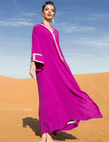 Robe en tissu patchwork rose avec capuche