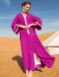 Robe en tissu patchwork rose avec capuche