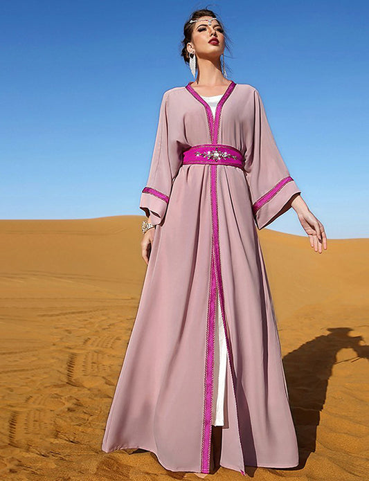 Robe rose à la mode avec diamants