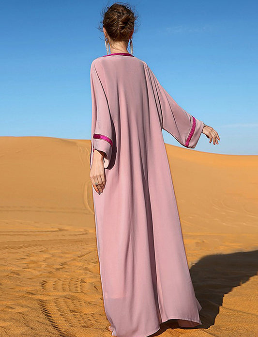 Robe rose à la mode avec diamants