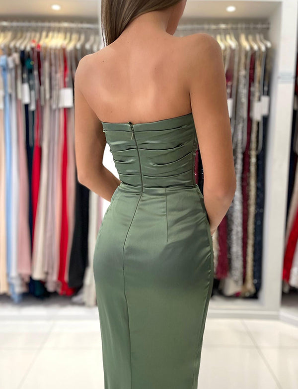 Robe de Soirée Longue en Satin Chérie