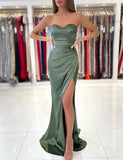 Robe de Soirée Longue en Satin Chérie