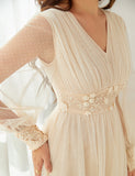 Robe de Soirée en Dentelle Douce et Élégante