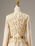 Caftan Marocain avec Perlés de Champagne