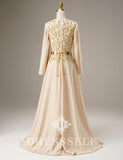 Caftan Marocain avec Perlés de Champagne
