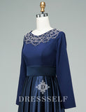 Robe de Soirée Bleu Marine