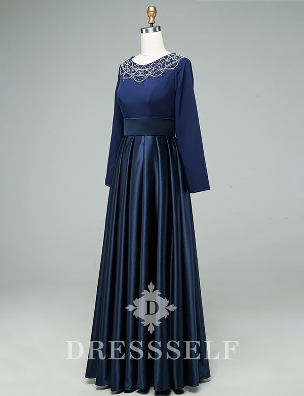 Robe de Soirée Bleu Marine