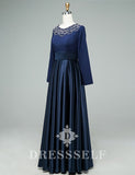 Robe de Soirée Bleu Marine