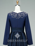 Robe de Soirée Bleu Marine