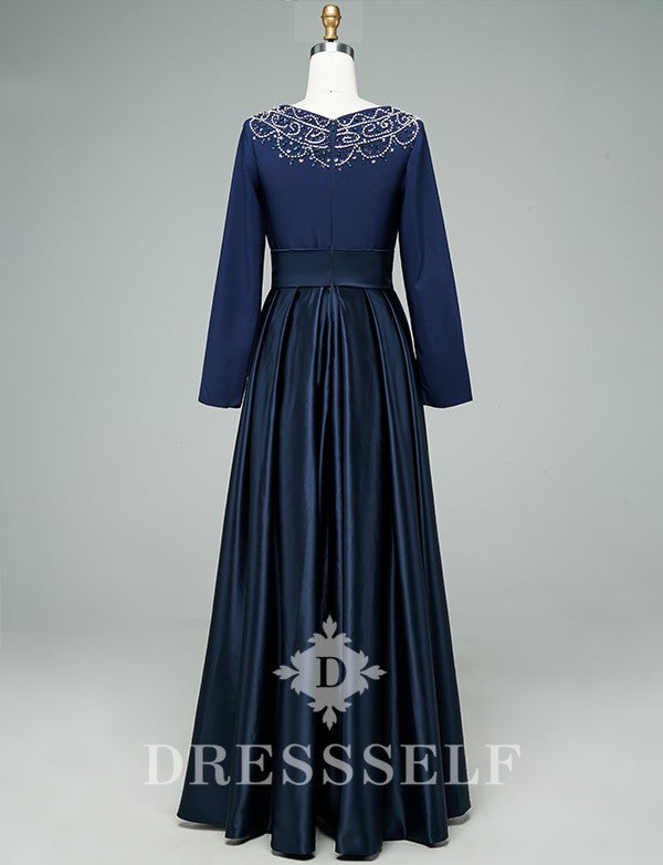 Robe de Soirée Bleu Marine
