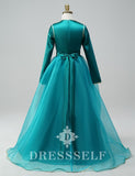 Robe Caftan Fille en Satin