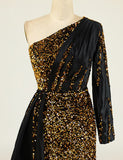 Robe de Soirée Longue Asymétrique Épaule Dénudée