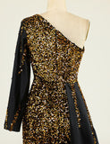 Robe de Soirée Longue Asymétrique Épaule Dénudée